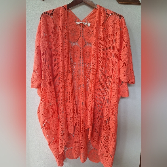 Soft Surroundings Womens Dolman Open Knit Crocheted Cardigan Size L/XL - Picture 1 of 6